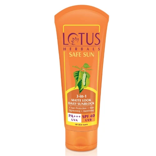 واقي شمس Lotus Herbals Safe Sun 3-in-1 SPF 40