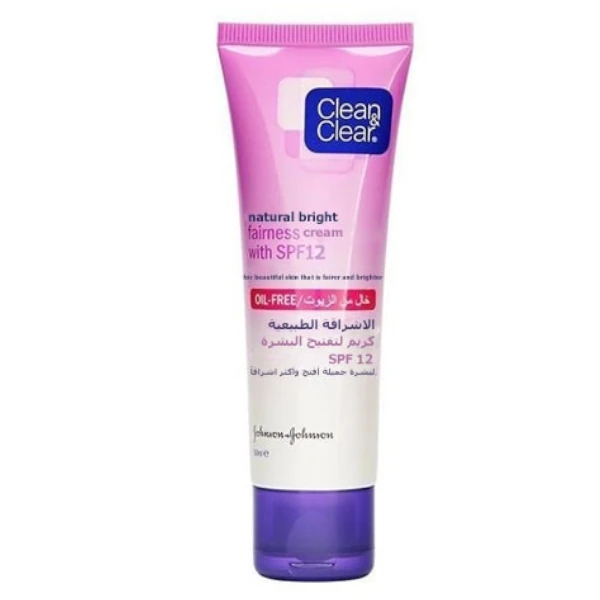 كريم كلين اند كلير ناتشورال برايت فيرنس clean and clear natural bright fairness cream